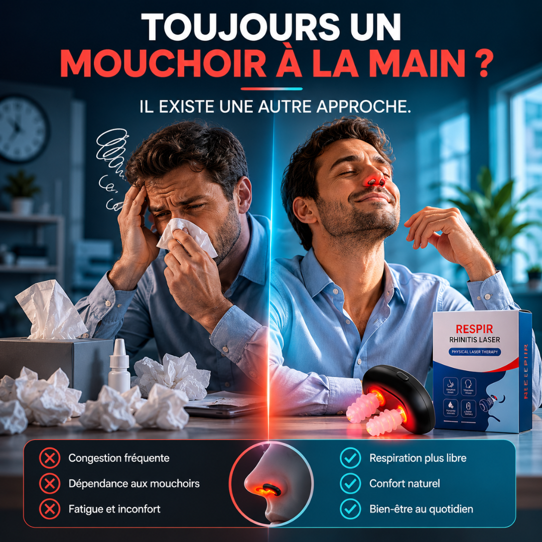 Respira — Appareil lumière rouge nasal pour mieux respirer