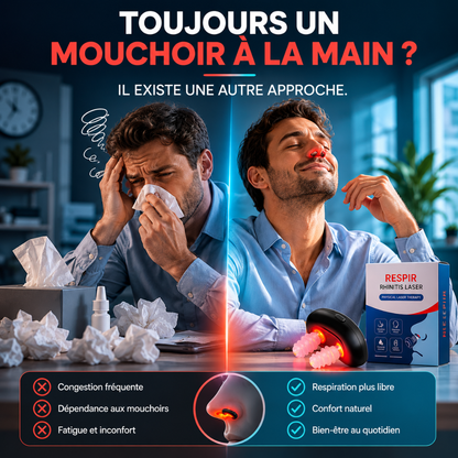 Respira — Appareil lumière rouge nasal pour mieux respirer