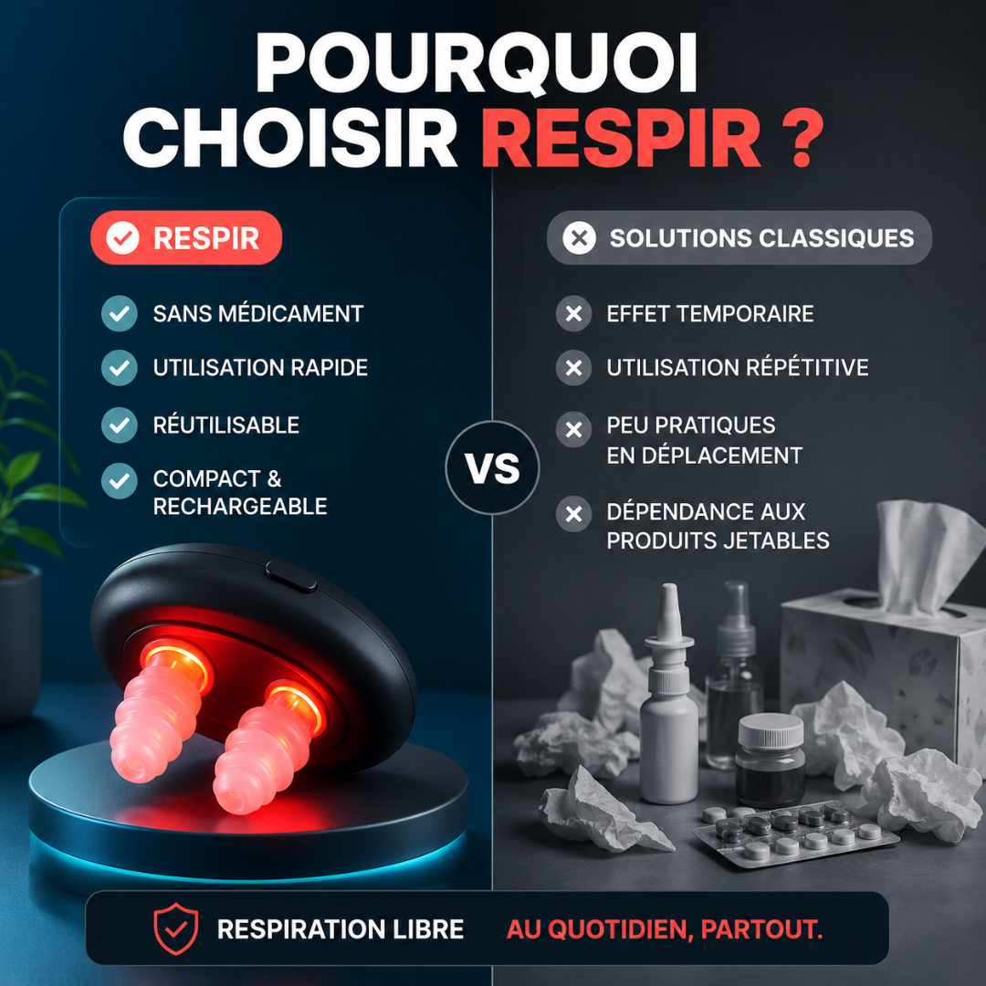 Respira — Appareil lumière rouge nasal pour mieux respirer